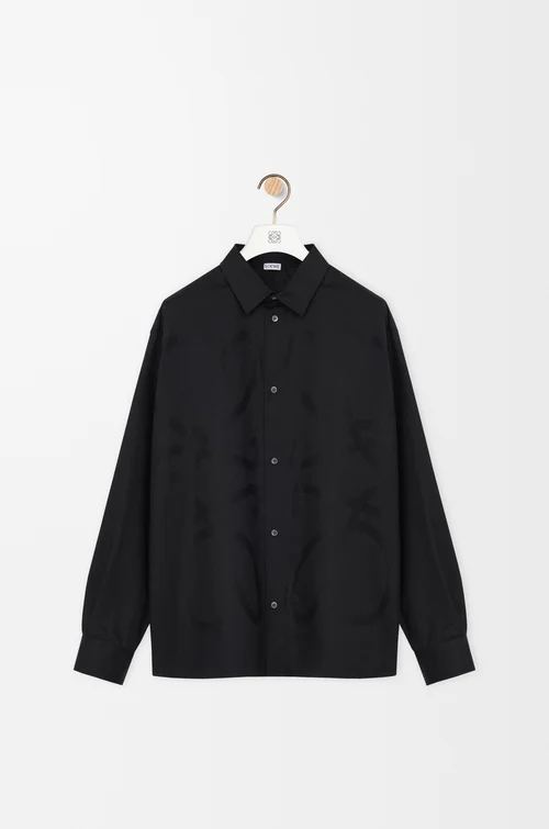 LOEWE Chemise Anagram en coton Noir