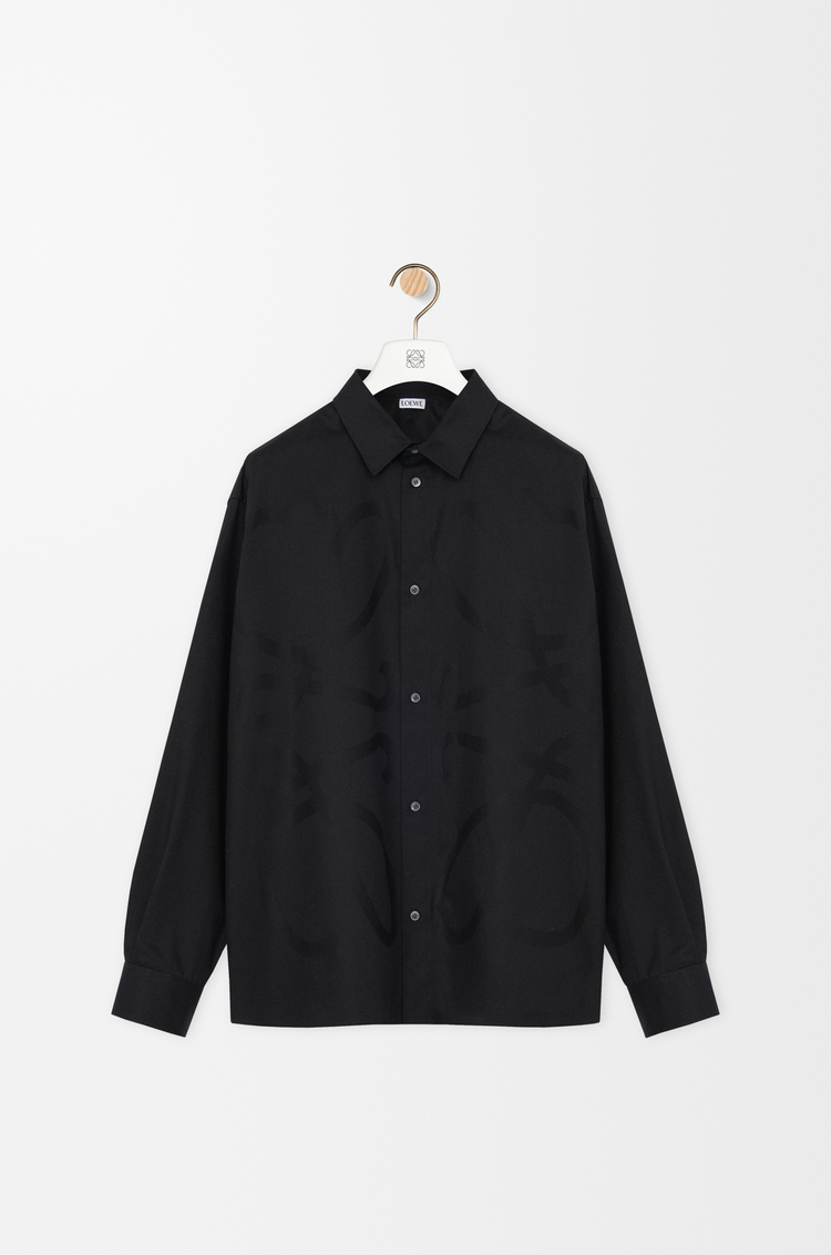 LOEWE Chemise Anagram en coton Noir