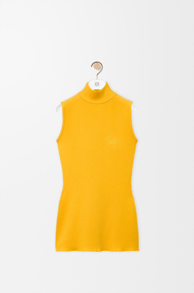 LOEWE Sleeveless top in viscose blend Yellow