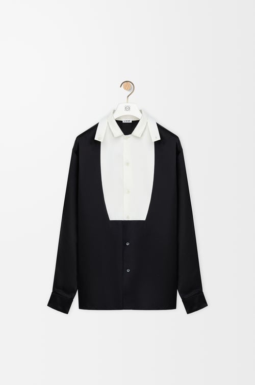 LOEWE Camisa en viscosa Negro/Blanco