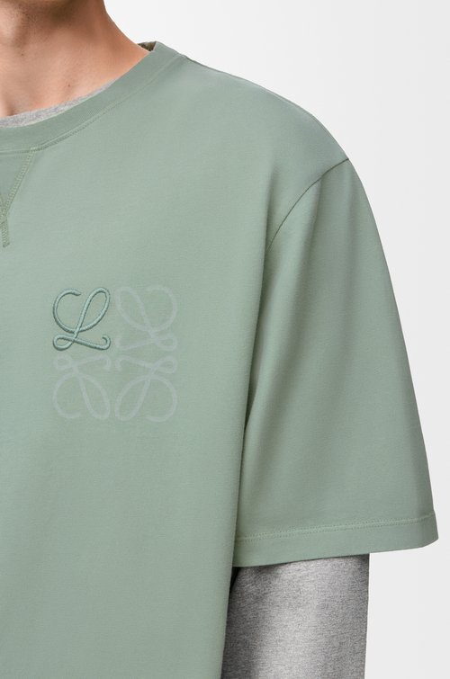 LOEWE T-shirt in cotone vestibilità ampia Salvia