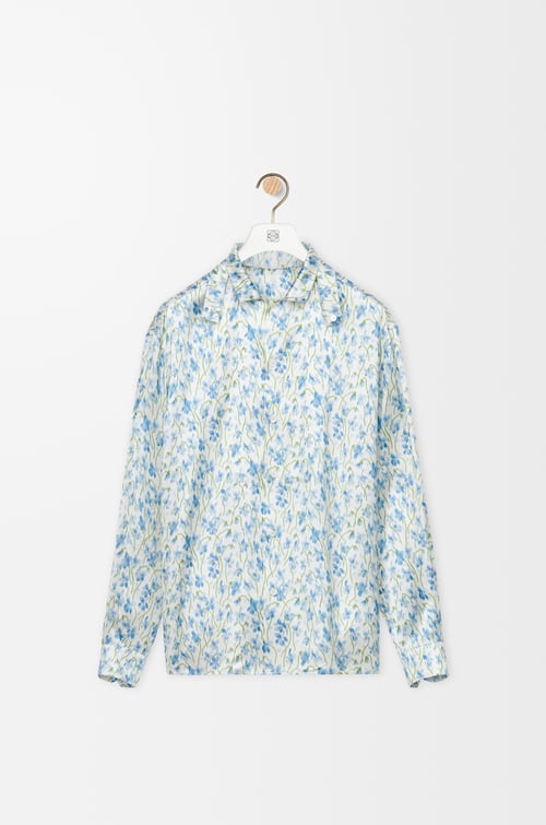 LOEWE Camisa en viscosa Blanco/Azul