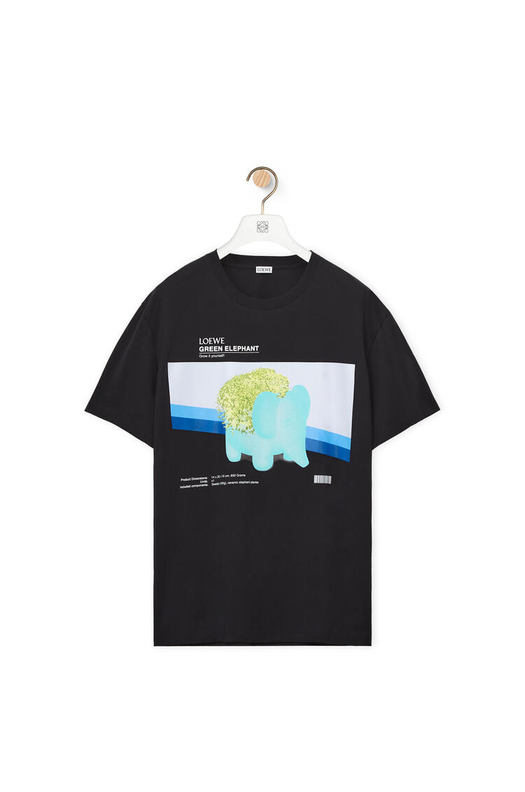 LOEWE Camiseta en algodón con elefante Chia Negro