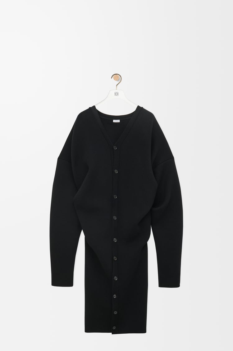 LOEWE Draped coat in wool blend Black