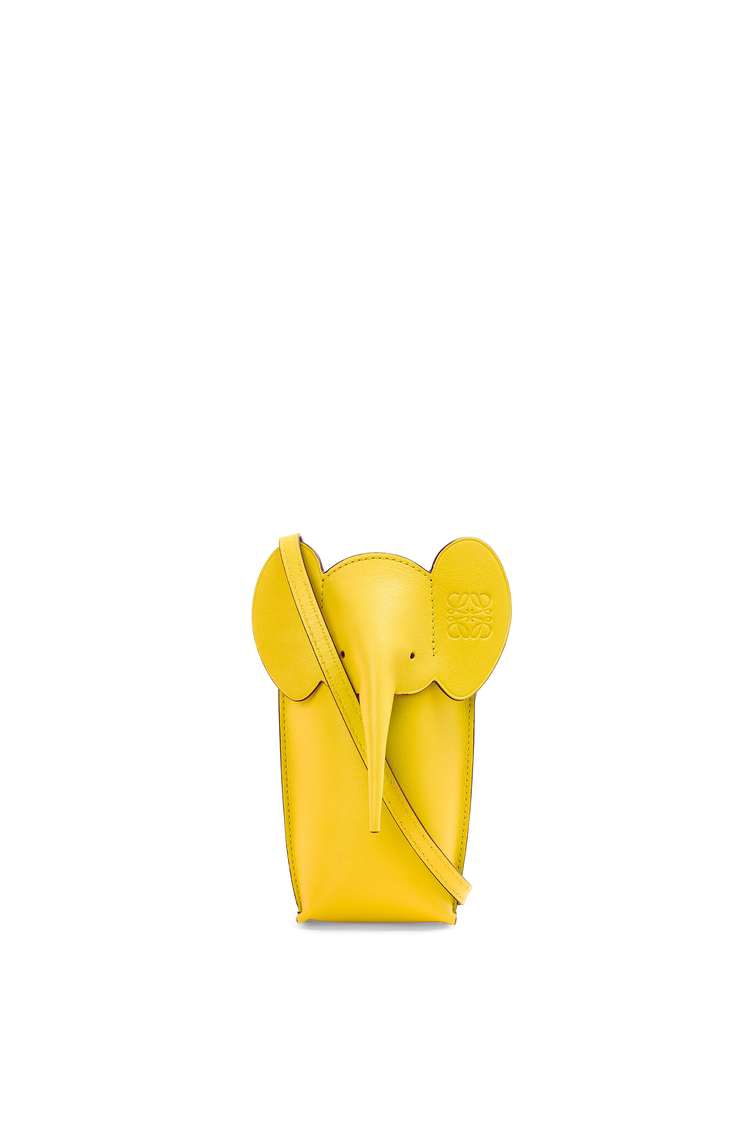 LOEWE Elephant Pocket in classic calfskin Yellow