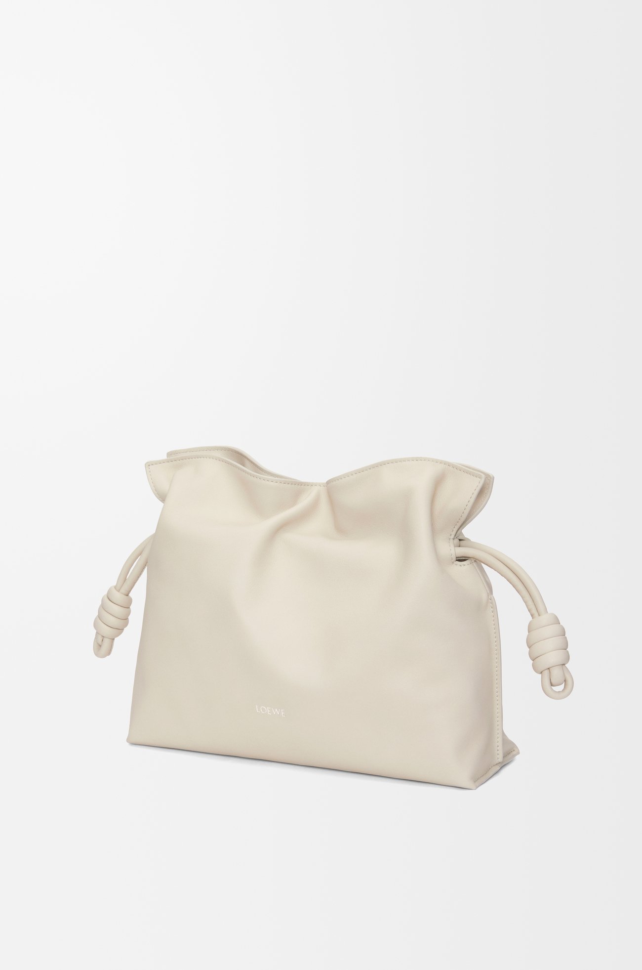 LOEWE 中号纳帕牛皮革 Flamenco 手拿包 海盐白