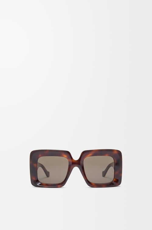 LOEWE Gafas de sol Beveled Square Maxi Anagram Marrón Habano