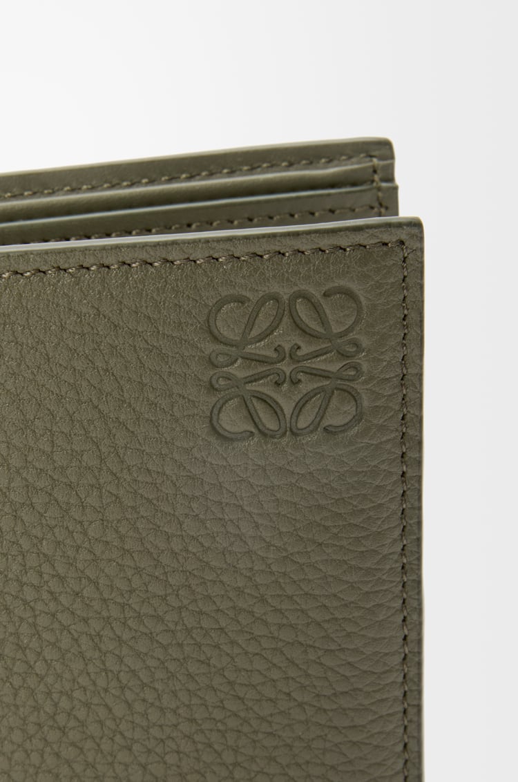 LOEWE Bifold wallet in soft grained calfskin Khaki Green