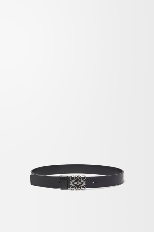 LOEWE Cinturón Anagram ancho en piel de ternera Negro/Paladio Vintage plp_rd
