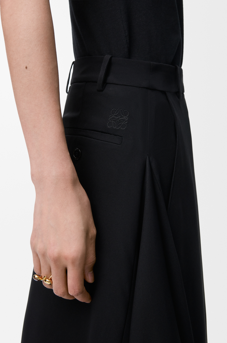 LOEWE Skirt in stretch viscose Black