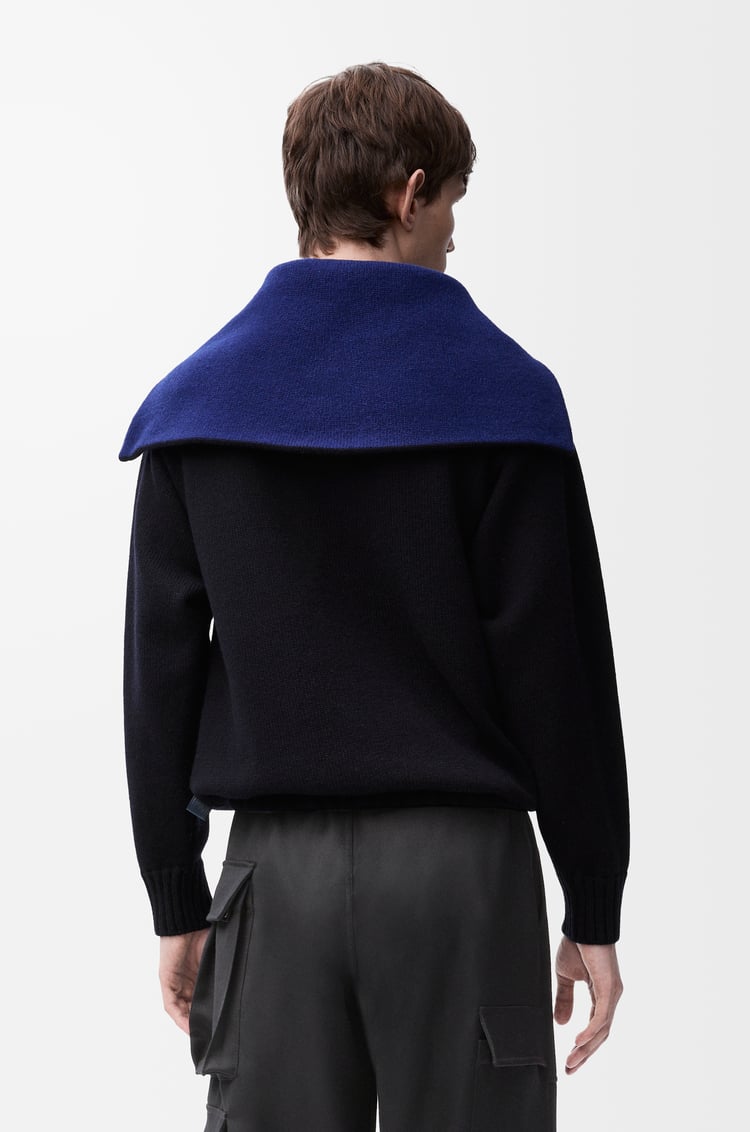 LOEWE Jersey en lana con cremallera Azul
