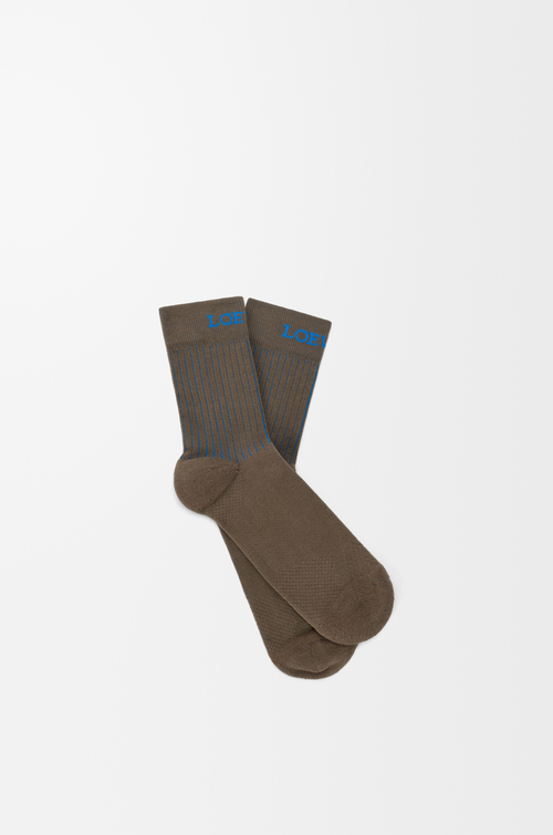 LOEWE Socks in cotton blend Khaki Green