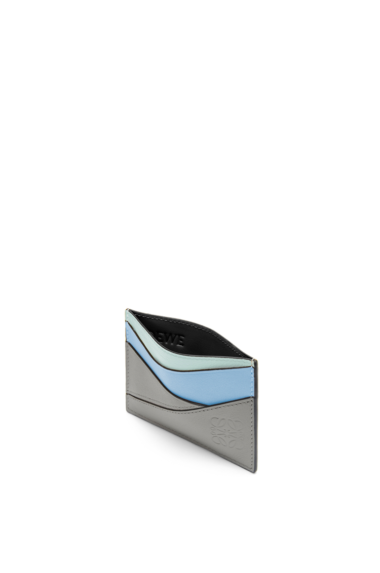 LOEWE Puzzle plain cardholder in classic calfskin Asphalt Grey/Olympic Blue