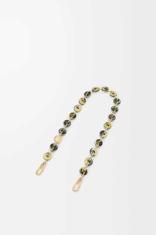 LOEWE 甜甜圈鍊帶 黑色/米色