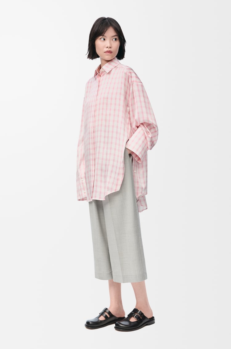 LOEWE Shirt in silk White/Pink