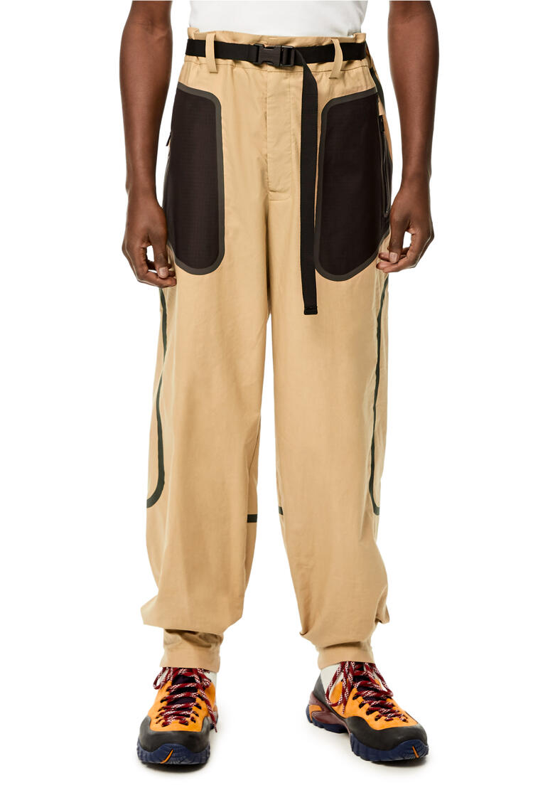 LOEWE Bi-colour pocket trousers in organic cotton Chestnut/Black pdp_rd