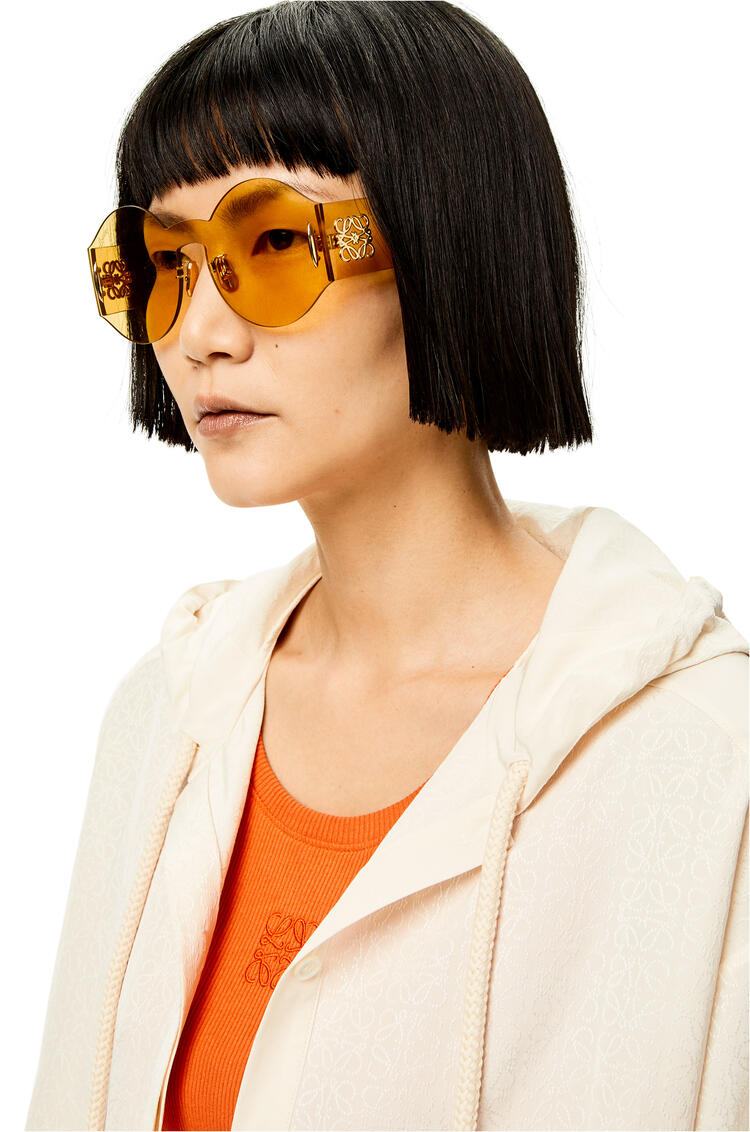 LOEWE Gafas de sol montura máscara redondeada en nylon  Naranja
