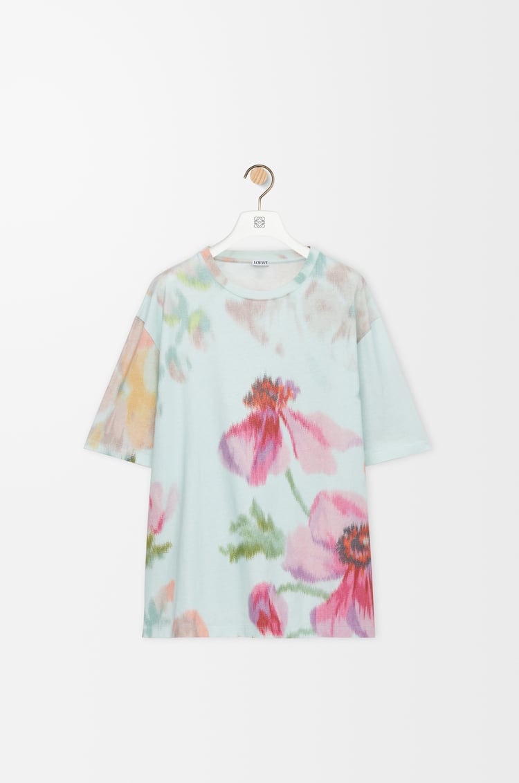 LOEWE 棉質寬鬆版型 T 恤 Light Blue/Multicolor