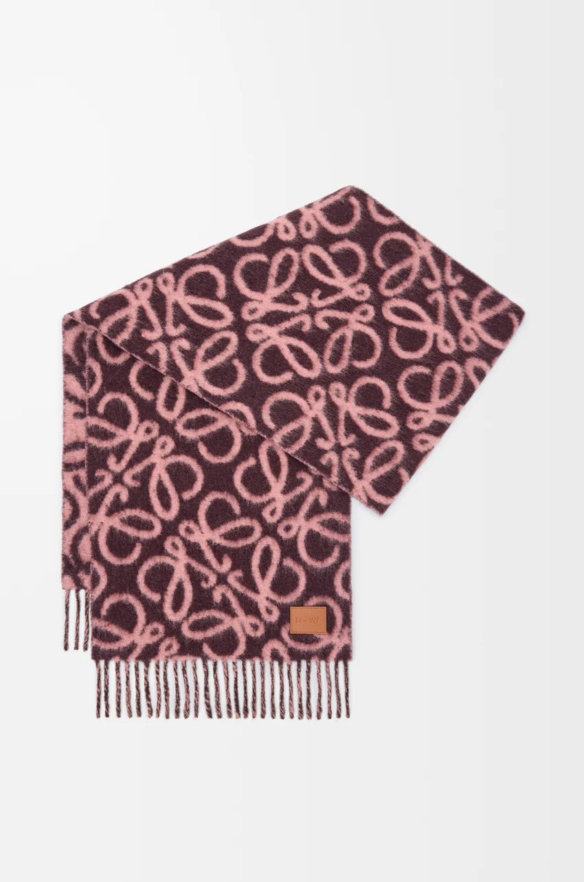 Anagram scarf in alpaca and wool blend