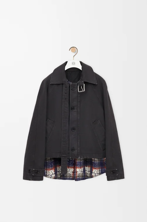 LOEWE Belted jacket in cotton Anthracite
