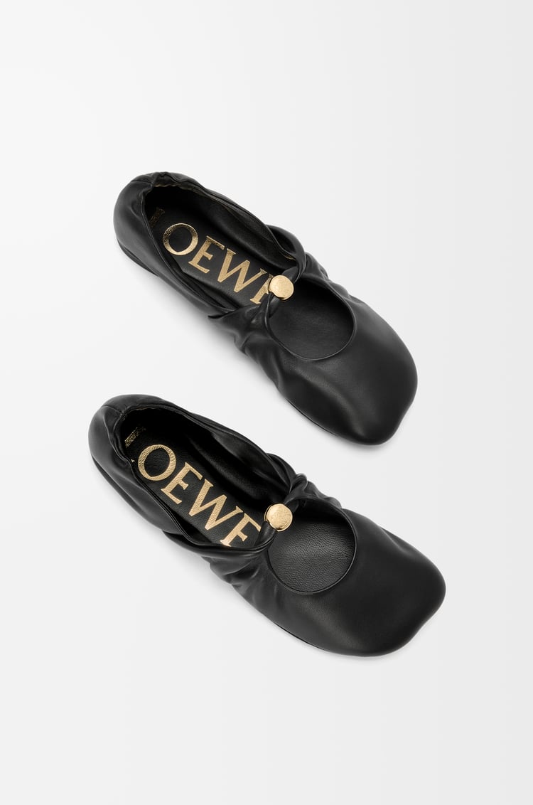 LOEWE Pebble Soft ballerina in nappa lambskin 黑色