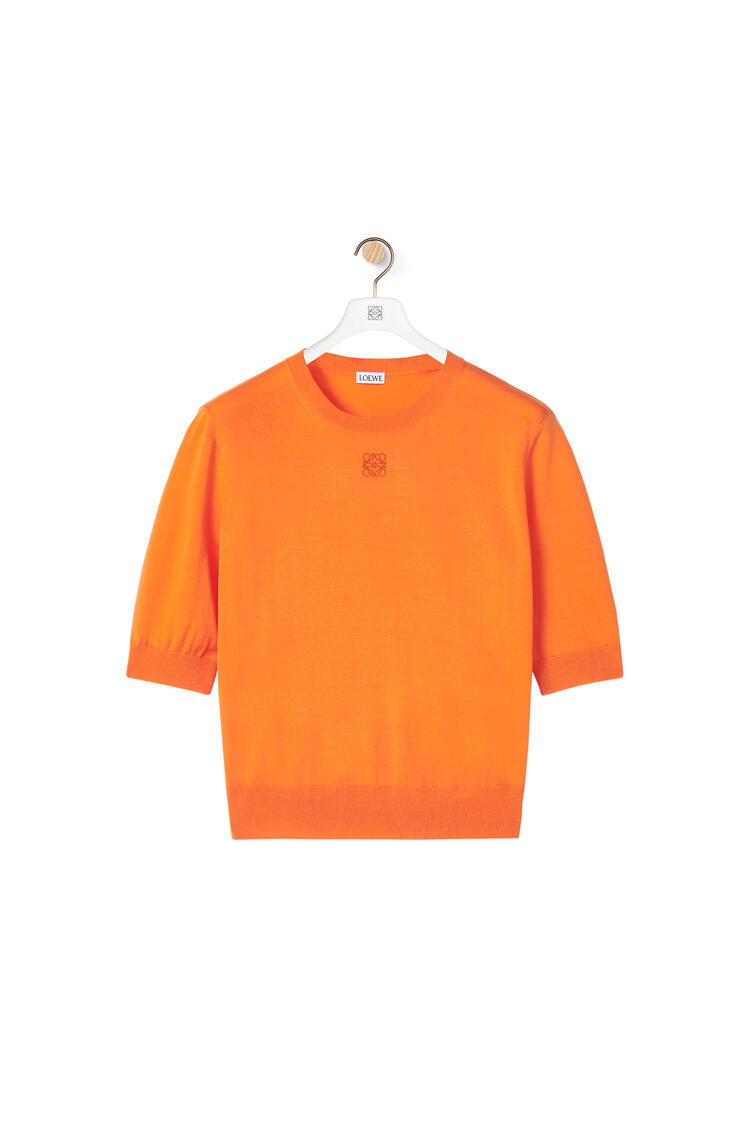 LOEWE Jersey cropped en lana con anagrama Naranja pdp_rd