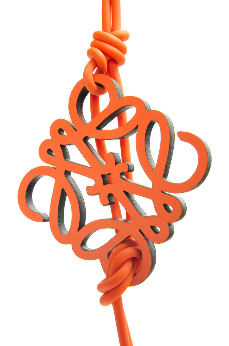 LOEWE Anagram charm in classic calfskin Orange