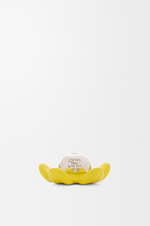 LOEWE Flower Hat pendant in sterling silver Silver/Yellow