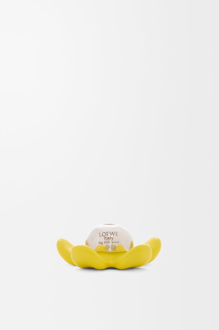 LOEWE Flower Hat pendant in sterling silver Silver/Yellow