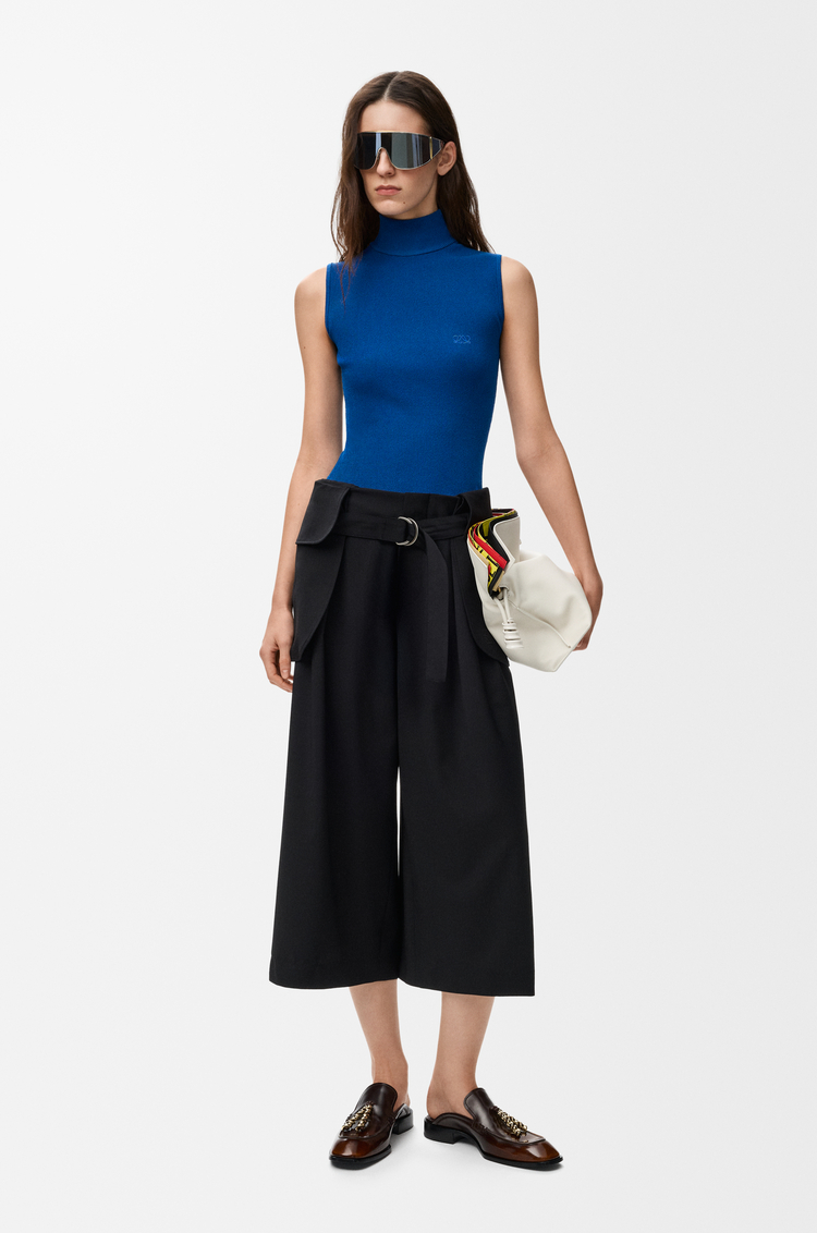 LOEWE Sleeveless top in viscose blend Blue