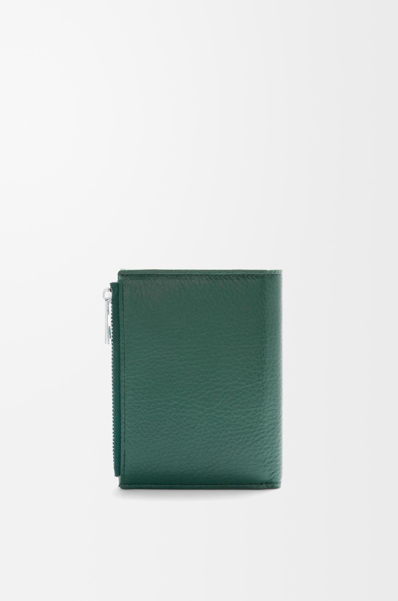 LOEWE Slim compact wallet in deerskin Evergreen