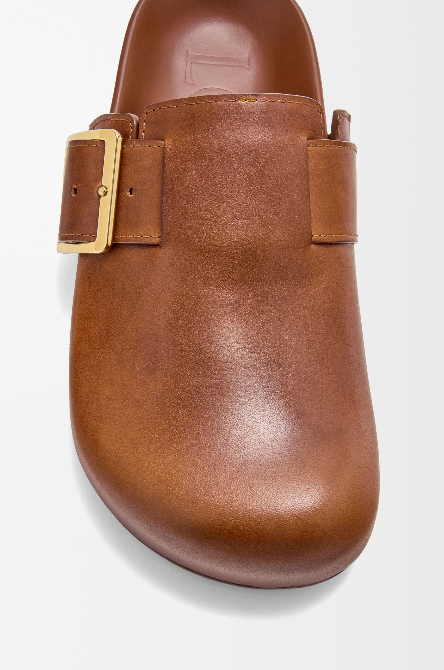 Ease Buckle mule in vegetable-tanned calfskin Red - LOEWE