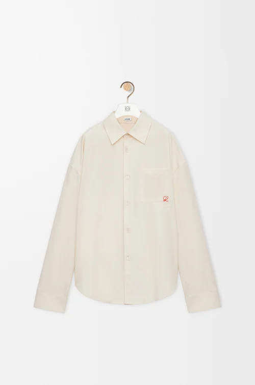 LOEWE Camicia in cotone Ecru