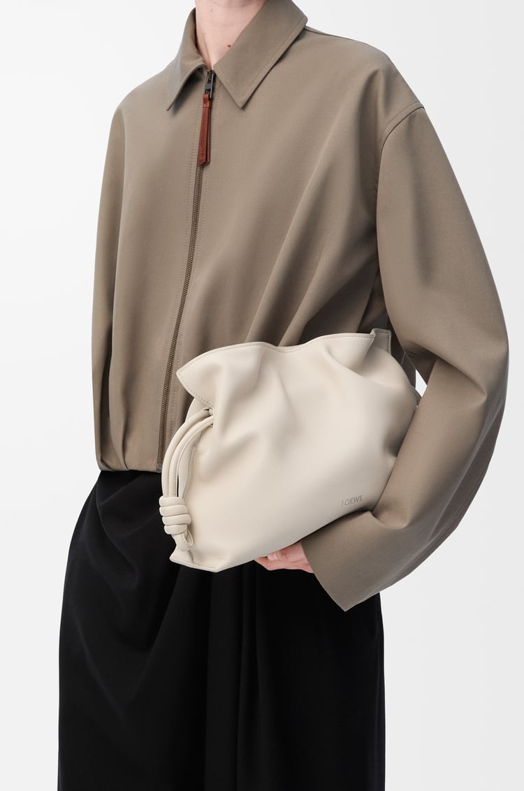 LOEWE Medium Flamenco clutch in nappa calfskin Sea Salt