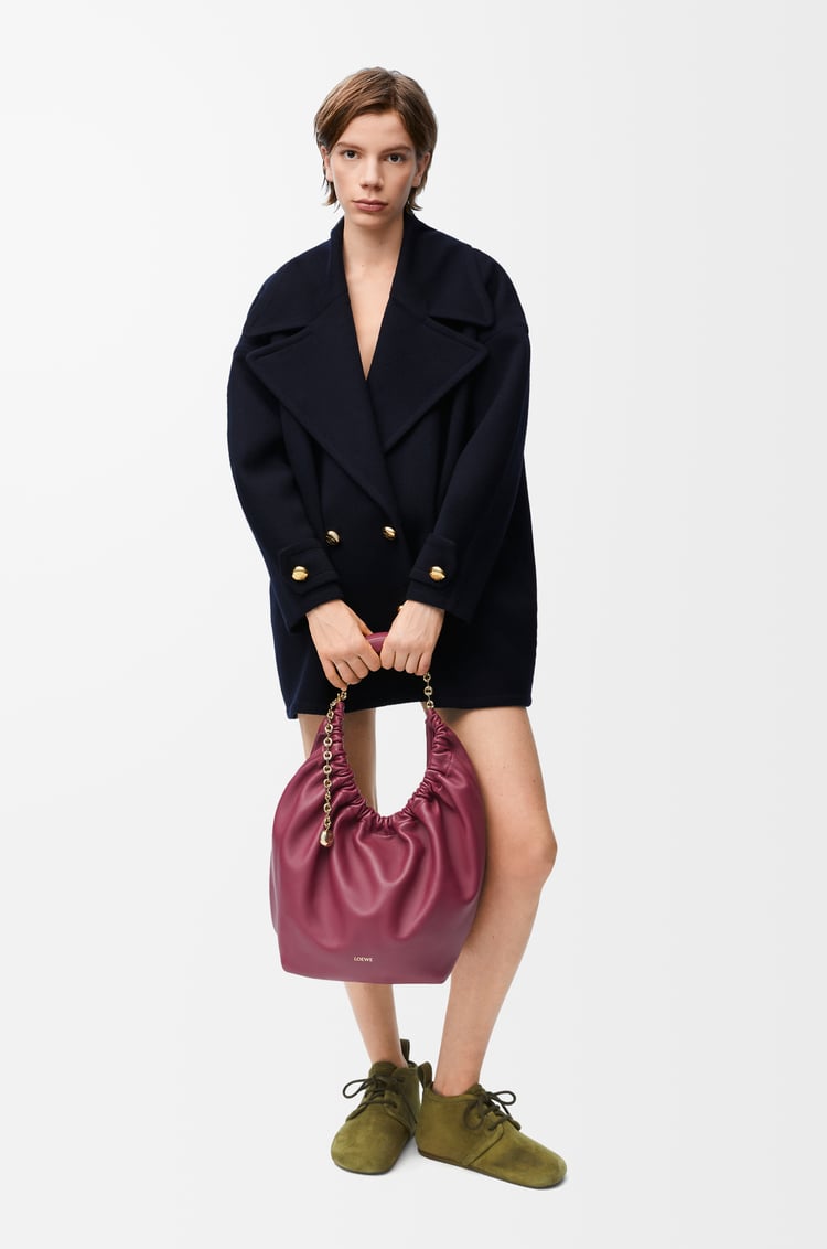 LOEWE Pebble peacoat in wool Midnight Blue