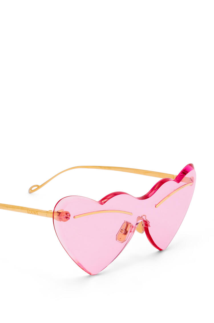LOEWE Heart sunglasses in metal Pink