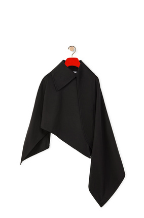 LOEWE Asymmetric cape in cotton Black plp_rd