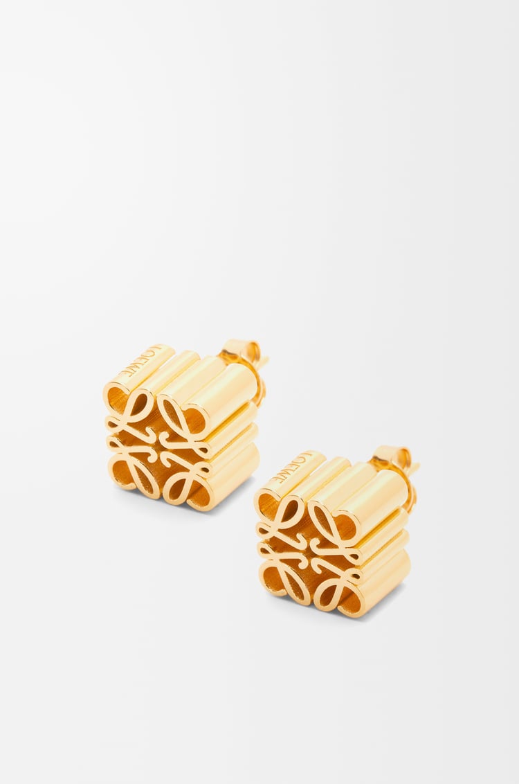 LOEWE Anagram stud earrings in sterling silver Gold