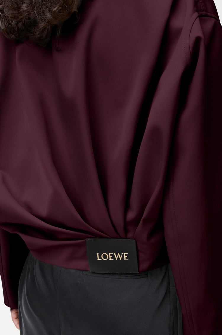 LOEWE Draped jacket in silk Burgundy