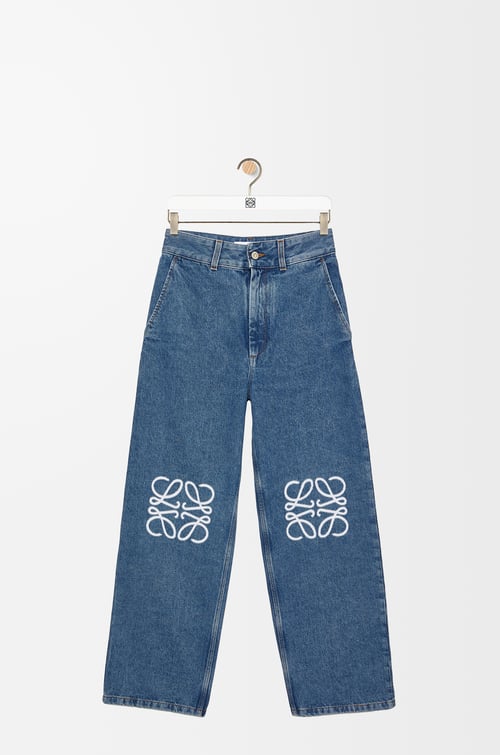 LOEWE 丹寧 Anagram 寬鬆牛仔褲 牛仔藍