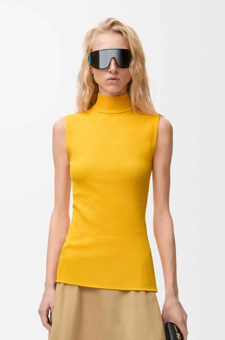 LOEWE Sleeveless top in viscose blend Yellow