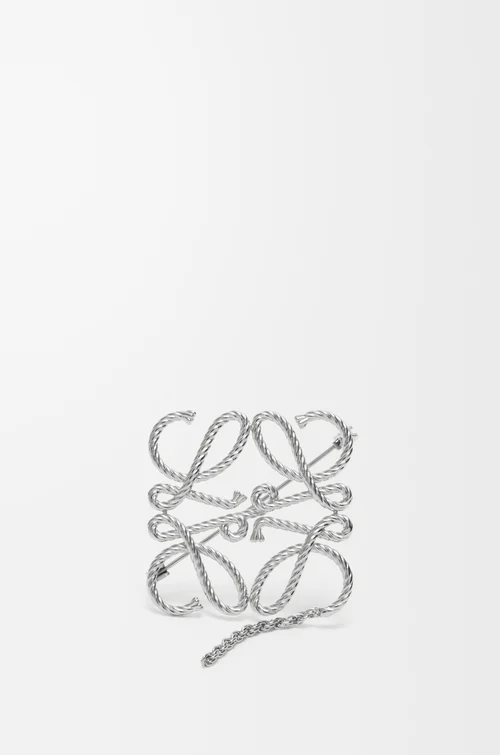LOEWE Anagram brooch Silver