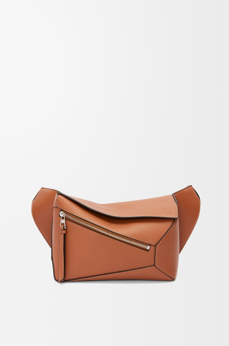 LOEWE Small Puzzle bumbag in classic calfskin Tan