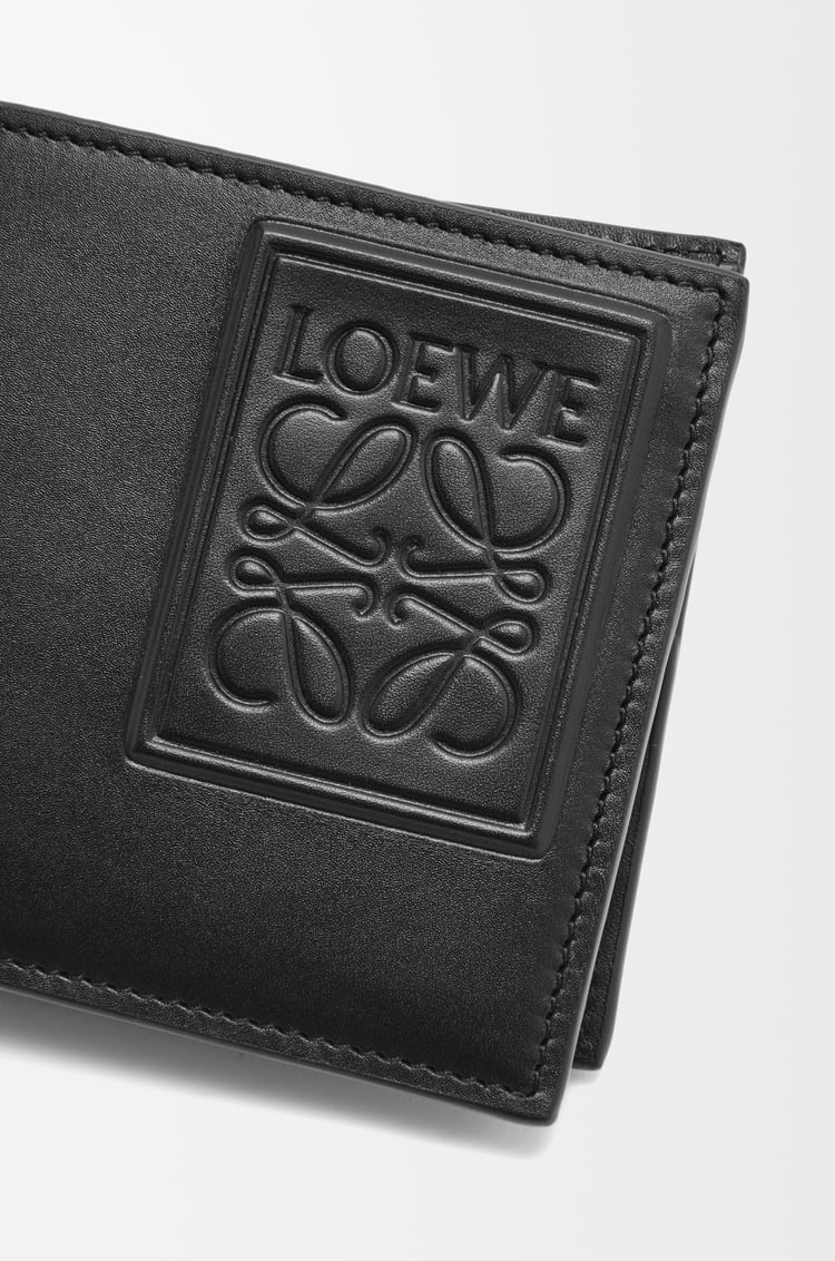 LOEWE Bifold-Brieftasche aus Satin-Kalbsleder Schwarz