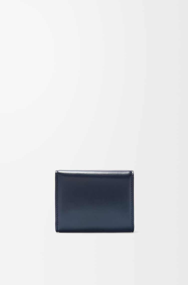 LOEWE 亮面纳帕牛皮革 Puffer Anagram 三折钱包 深海军蓝