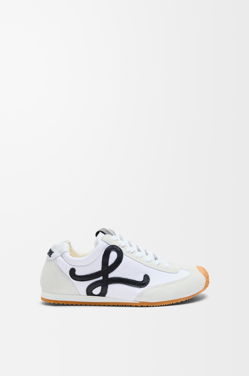 LOEWE Ballet Runner 2.0 in nylon and calfskin White/Black
