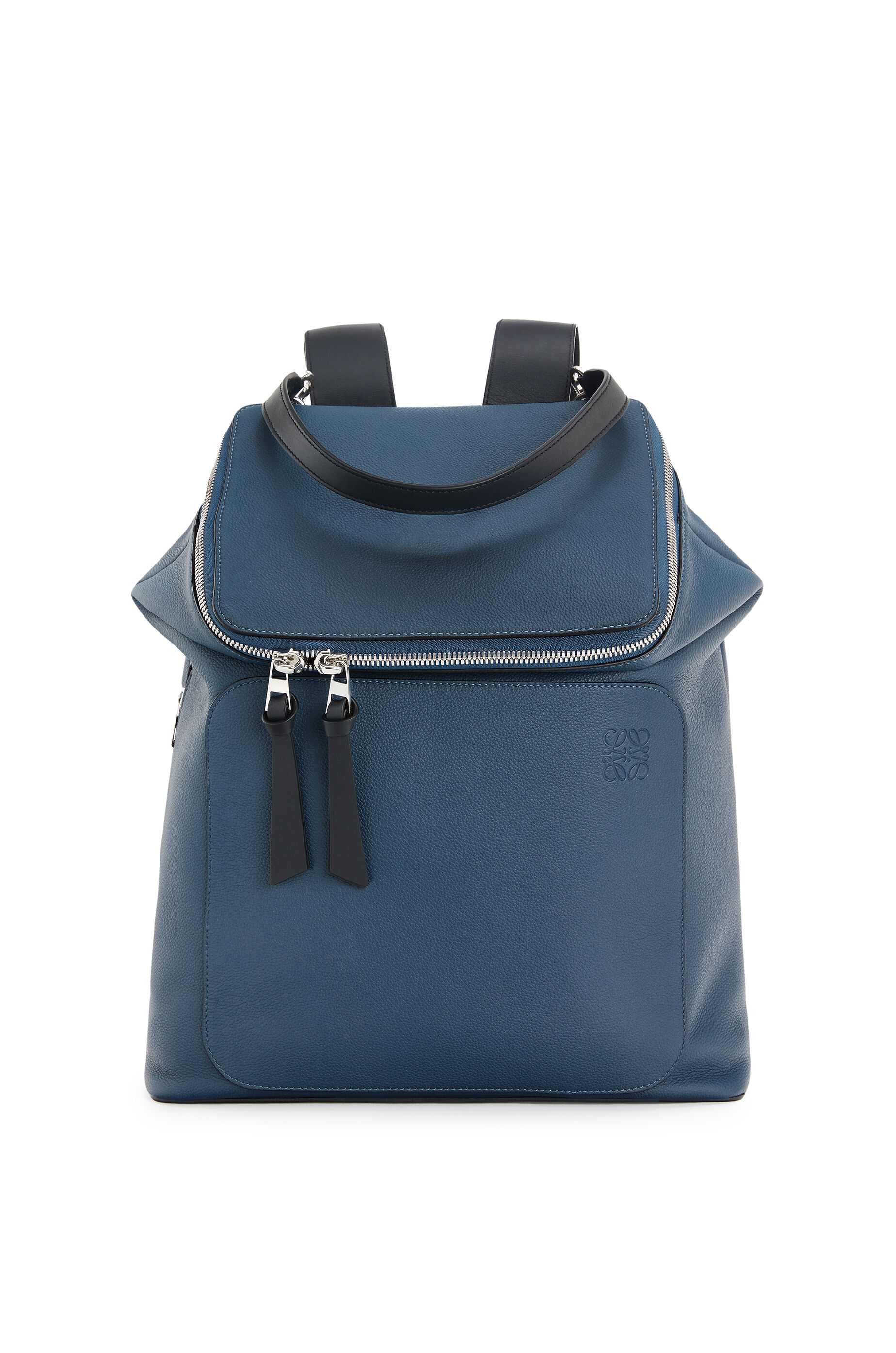 blue backpack purse