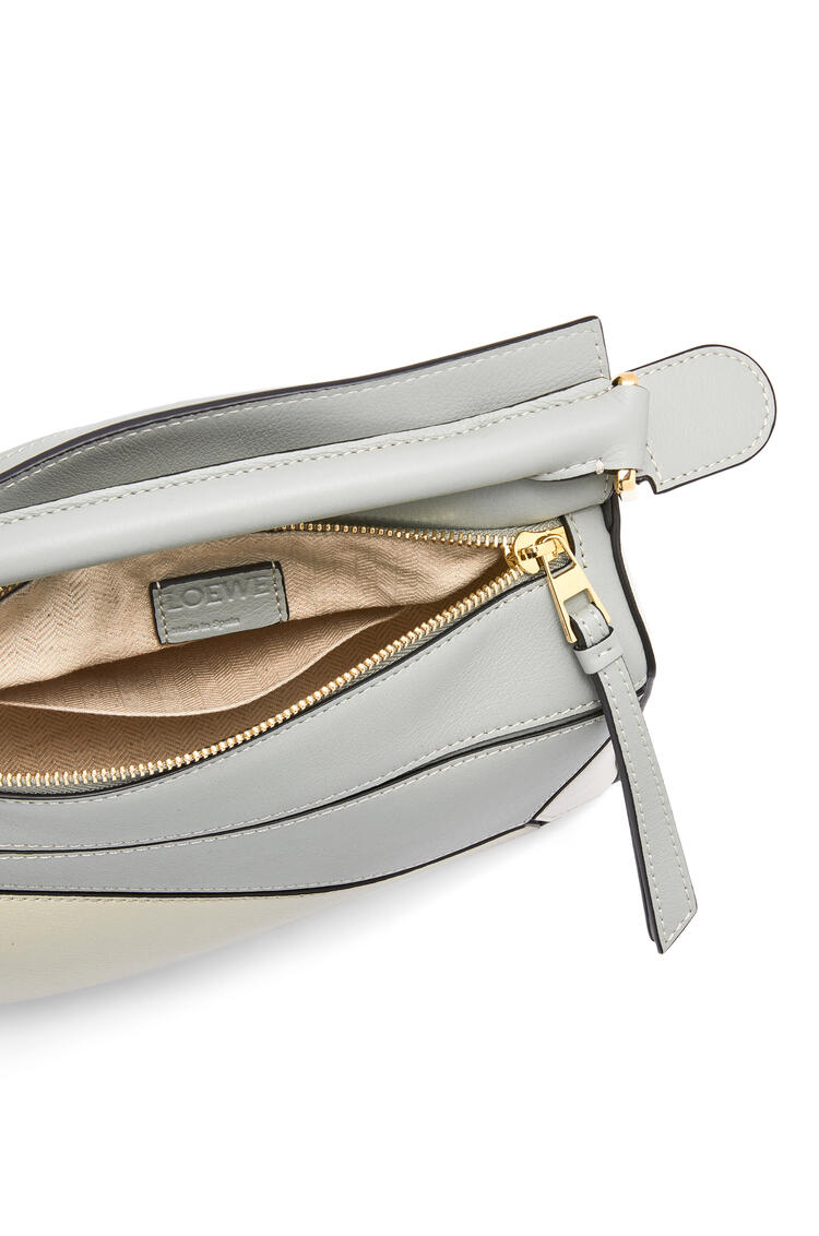 LOEWE Small Puzzle bag in classic calfskin Ash Grey/Marble Green