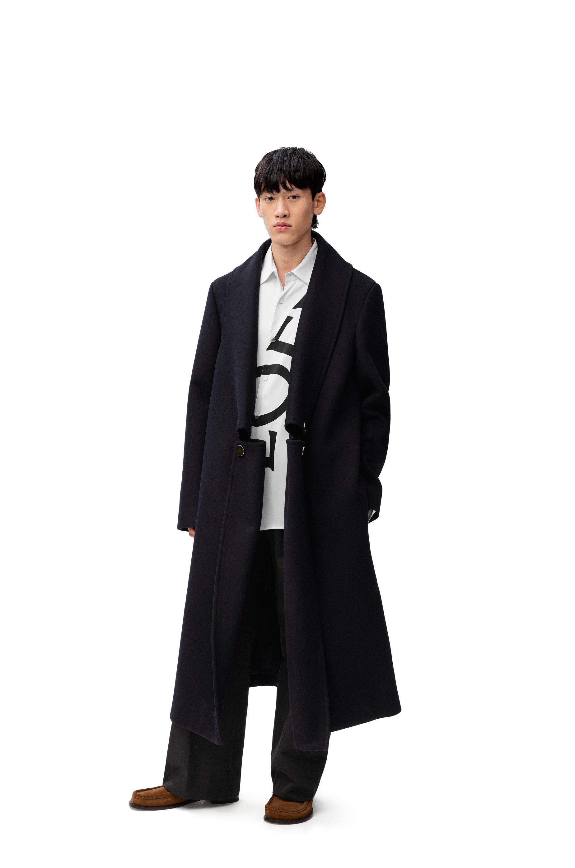 コート（ウール&カシミヤ） ダークネイビー - LOEWE