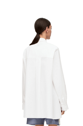 LOEWE Trapeze shirt dress in cotton poplin White